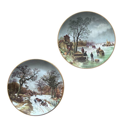 Σετ 2τμχ. πιάτα τοίχου 19εκ. winter landscape