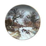 1237S Σετ 2τμχ. πιάτα τοίχου 19εκ. winter landscape - Image 3