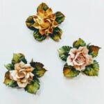 TAG03 Σετ 3τμχ. Λουλούδια capodimonte κρεμαστά (Διαθέσιμο κατόπιν παραγγελίας)