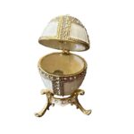 E5281/6 Αυγό τύπου fabergé λευκό 7εκ. - Image 2