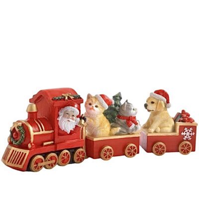 PB27 Χριστουγεννιάτικο τρενάκι με ζωάκια 35εκ.