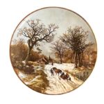 SM168 Σετ 2τμχ. πιάτα τοίχου 19εκ. winter landscape - Image 3