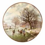 SM168 Σετ 2τμχ. πιάτα τοίχου 19εκ. winter landscape - Image 2