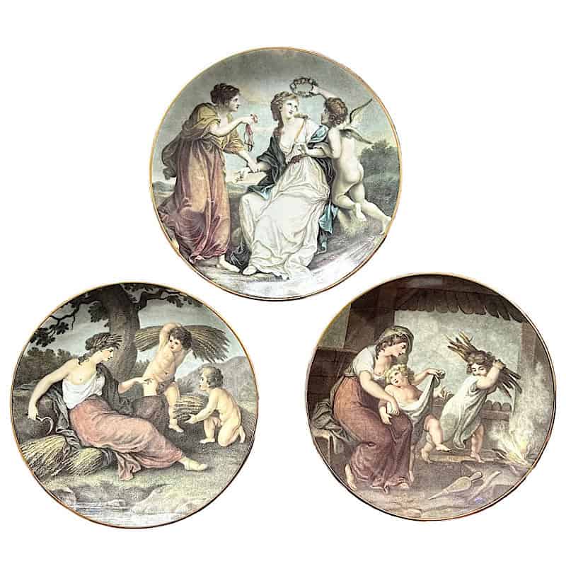 SM21 Σετ 3 τμχ. πιάτα τοίχου 24εκ.  Country scenes collection