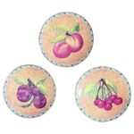 SM66 Σετ 3τμχ. Πιάτα τοίχου 19εκ. Φρούτα
