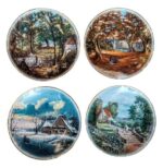 Σετ 4τμχ. Πιάτα τοίχου 25εκ. Εποχές