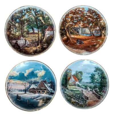 Σετ 4τμχ. Πιάτα τοίχου 25εκ. Εποχές