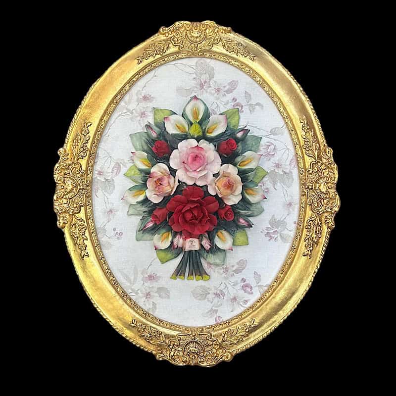 Οβάλ κάδρο πορσελάνης capodimonte