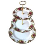 ΟLCΟRΟ0926 Εταζέρα τριόροφη πορσελάνης old country roses (Διαθέσιμο κατόπιν παραγγελίας)