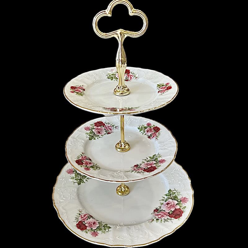 Εταζέρα πορσελάνης τριώροφη rosen Εταζέρα πορσελάνης τριώροφη rosen