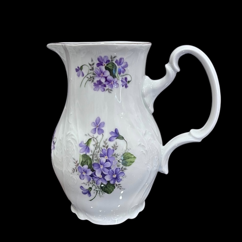 BR13 Κανάτα πορσελάνης violets (Διαθέσιμο κατόπιν παραγγελίας)