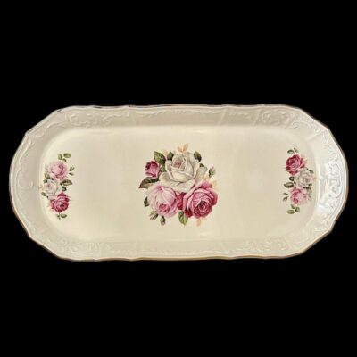 Δίσκος πορσελάνης ορθογώνιος ιβουάρ