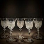 Κρυστάλλινα χειροποίητα ποτήρια κολωνάτα κρασιού