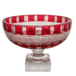 Κρυστάλλινη φρουτιέρα κόκκινη