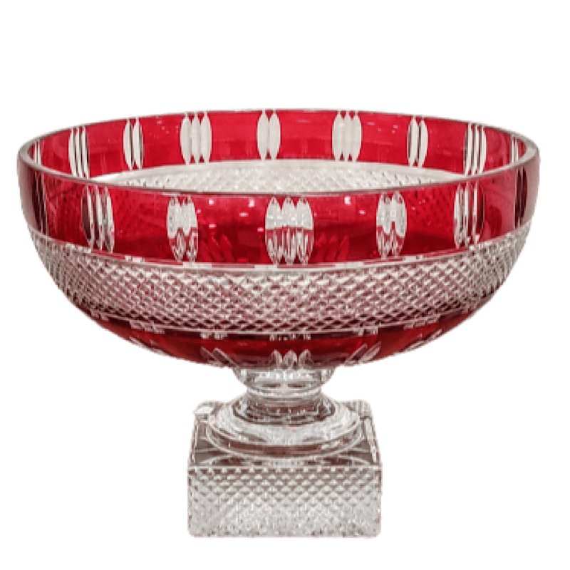 Κρυστάλλινη φρουτιέρα κόκκινη