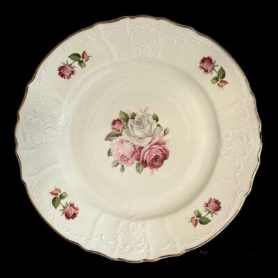 Πιατέλα πορσελάνης κλασική ιβουάρ