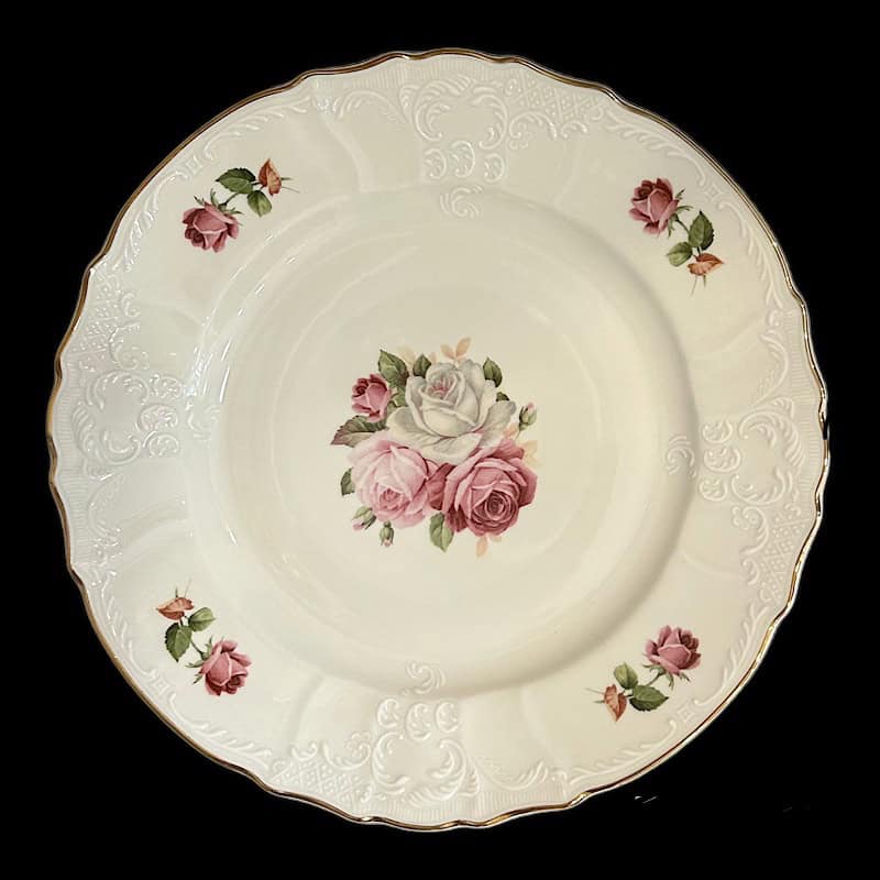 Πιατέλα πορσελάνης κλασική ιβουάρ