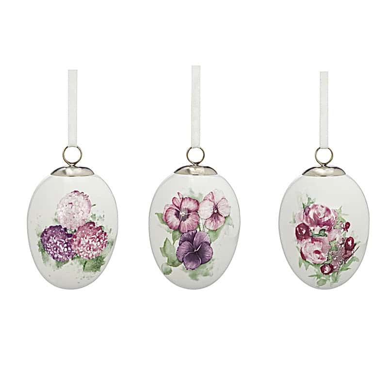 Σετ 3τμχ. Αυγά κρεμαστά πορσελάνης