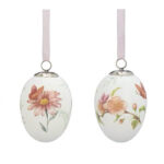 E367/2 Σετ 2τμχ. Αυγά πορσελάνης κρεμαστά