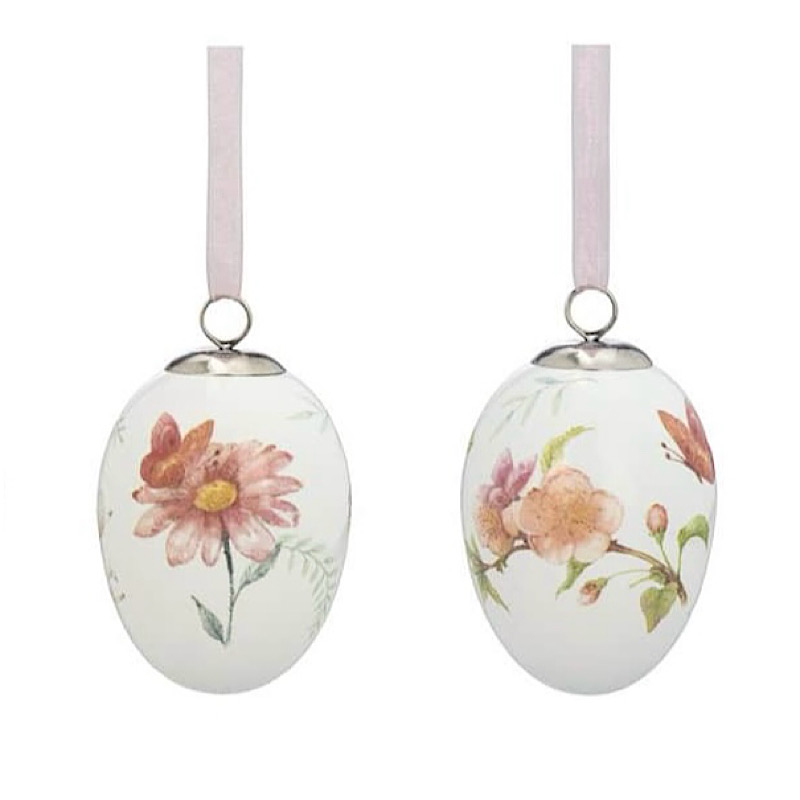 E367/2 Σετ 2τμχ. Αυγά πορσελάνης κρεμαστά