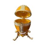 E5281/3 Αυγό τύπου fabergé κίτρινο 7εκ. - Image 2