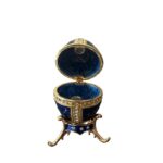 E5281/2 Αυγό τύπου fabergé μπλε 7εκ. - Image 2
