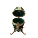 E5281/4 Αυγό τύπου fabergé πράσινο 7εκ. - Image 2