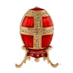 Αυγό τύπου fabergé κόκκινο 7εκ.