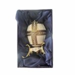 E5281/6 Αυγό τύπου fabergé λευκό 7εκ. - Image 3