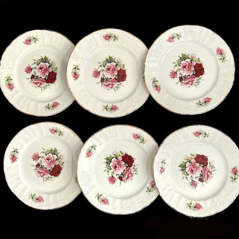 BR62 Σετ 6τμχ. Πιάτα πάστας πορσελάνης rosen 19εκ. (Διαθέσιμο κατόπιν παραγγελίας)
