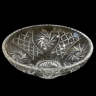 Κρυστάλλινη φρουτιέρα Βοημίας pinwheel 35εκ.