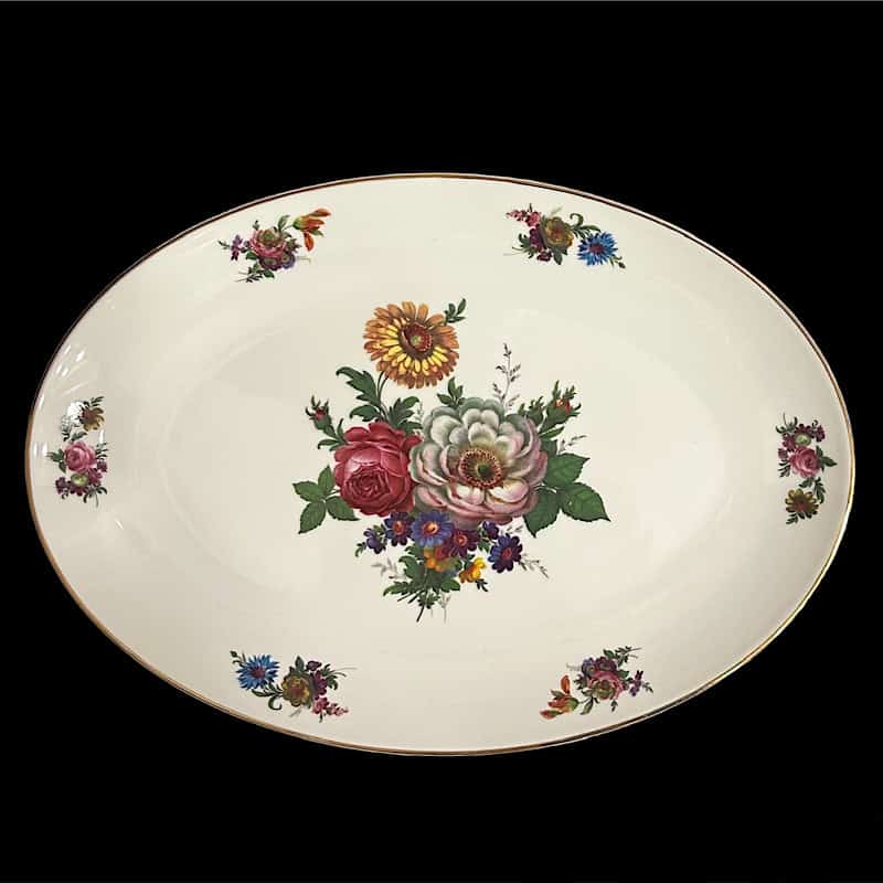 KR11 Πιατέλα πορσελάνης οβαλ floral