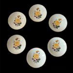 MB04 Σετ 6 τμχ. πιατάκια γλυκού yellow rose