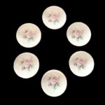 MB07 Σετ 6 τμχ. πιατάκια γλυκού pink roses