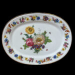GL36 Πιατέλα οβαλ πορσελάνης summer flowers 37εκ.