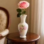 L92580 Βάζο πορσελάνης Limoges Rose Charmante 20εκ. - Image 2