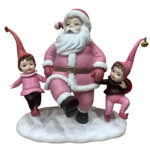 PB16 Χριστουγεννιάτικο διακοσμητικό ροζ 20εκ.