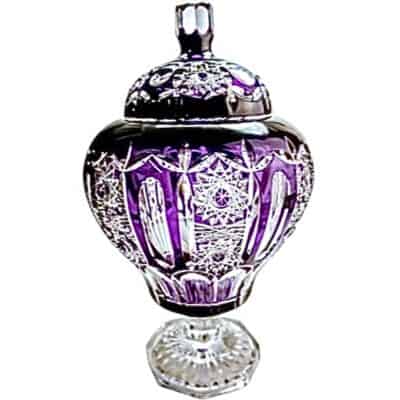 Κρυστάλλινο βάζο μωβ 37εκ.