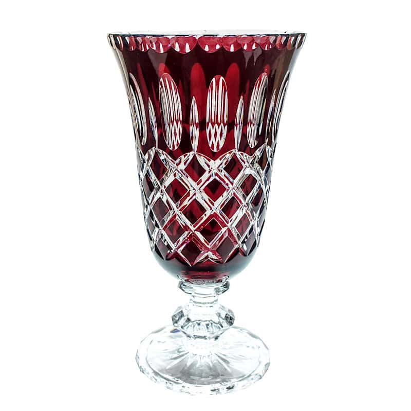 κρυστάλλινο βάζο κόκκινο