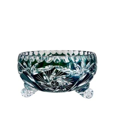 Κρυστάλλινο μπολ πράσινο 17εκ.