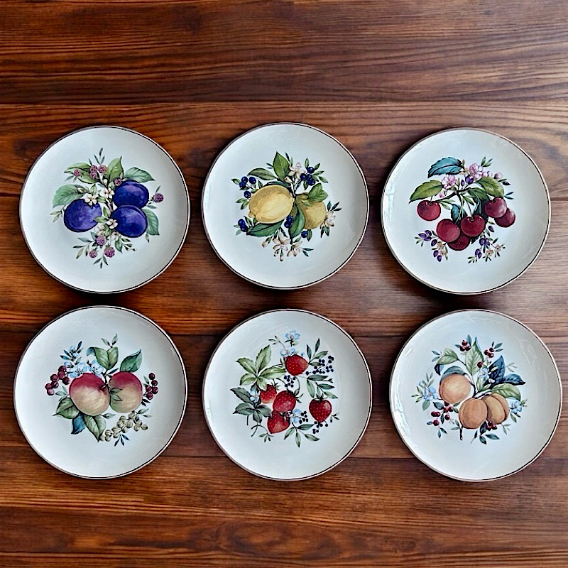SM147 Σετ 6 τμχ. Πιάτα τοίχου 20εκ. Φρούτα