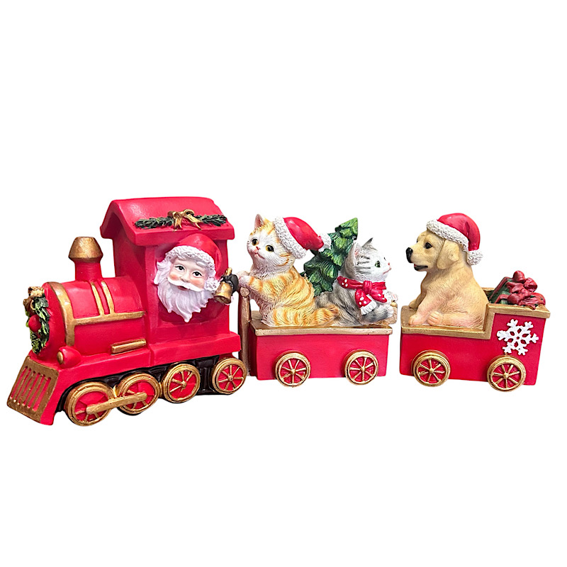 PB27 Χριστουγεννιάτικο τρενάκι με ζωάκια 35εκ.