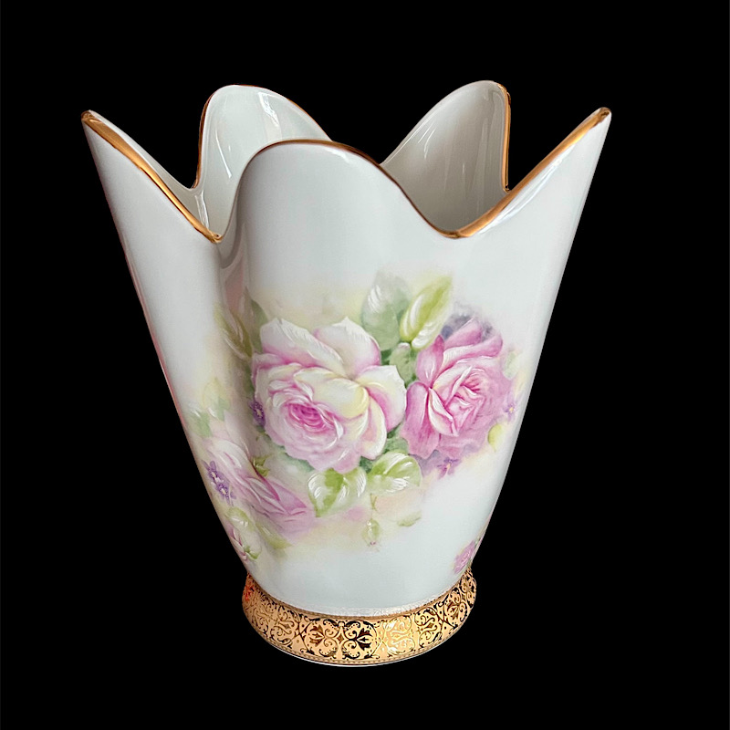 Βάζο πορσελάνης Limoges ρομαντικό