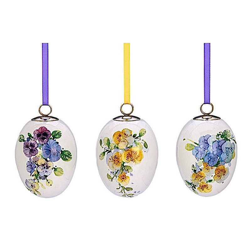 E5484/3 Σετ 3τμχ. Αυγά πορσελάνης κρεμαστά