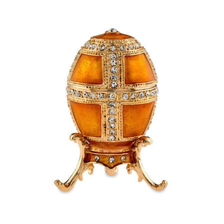 Αυγό τύπου fabergé κίτρινο 7εκ.