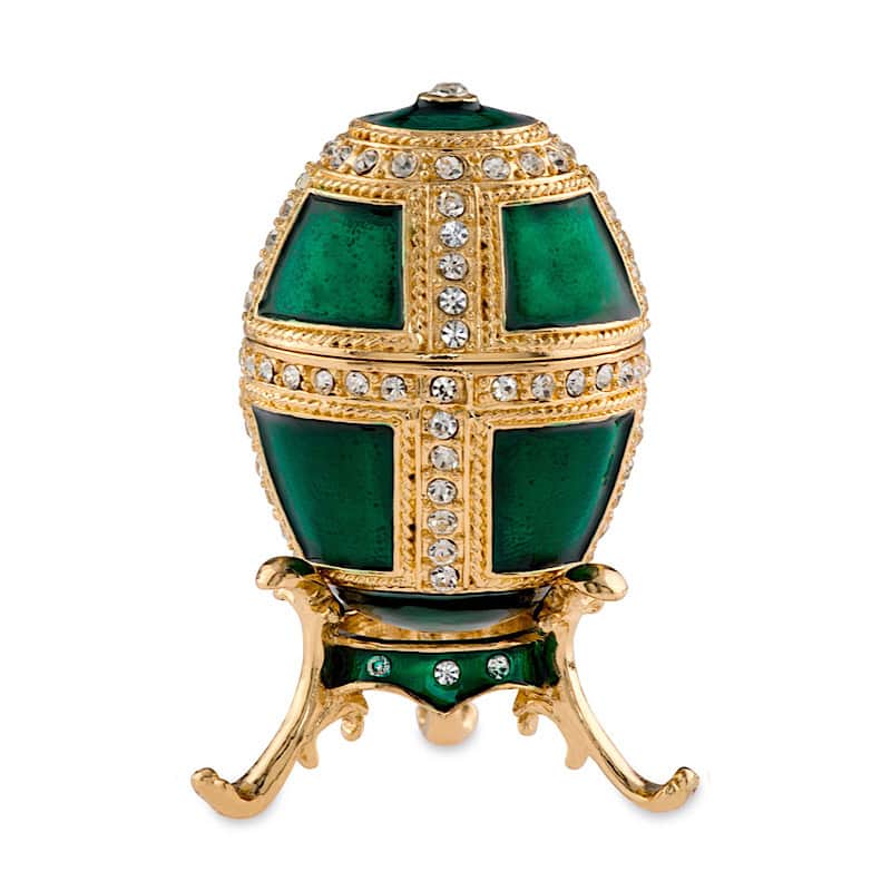 Αυγό τύπου fabergé πράσινο 7εκ.